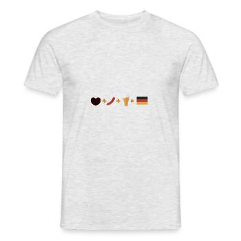 blockedTitle - Men's T-Shirt - heather grey - Front - AI Model Male 178 dark (178cm)
