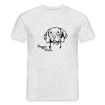 MAGYAR VIZSLA dogs hunting dogs Wilsign's dog - Men's T-Shirt - heather grey - Front - AI Model Male 178 dark (178cm)
