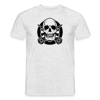 Fléchettes Fléchettes tête de mort flèche WM 180 cadeau - T-shirt homme - gris chiné - Devant - AI Model Male 178 dark (178cm)