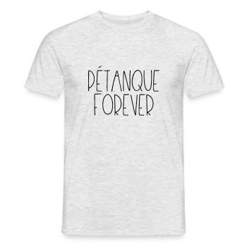 Pétanque Forever - T-shirt homme - gris chiné - Devant - AI Model Male 178 dark (178cm)
