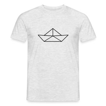 Paper Boat - T-shirt homme - gris chiné - Devant - AI Model Male 178 dark (178cm)