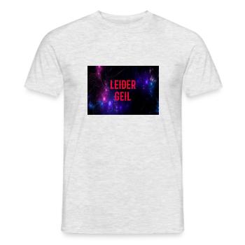Leider geil - Männer T-Shirt - Grau meliert - Vorne - AI Model Male 178 dark (178cm)