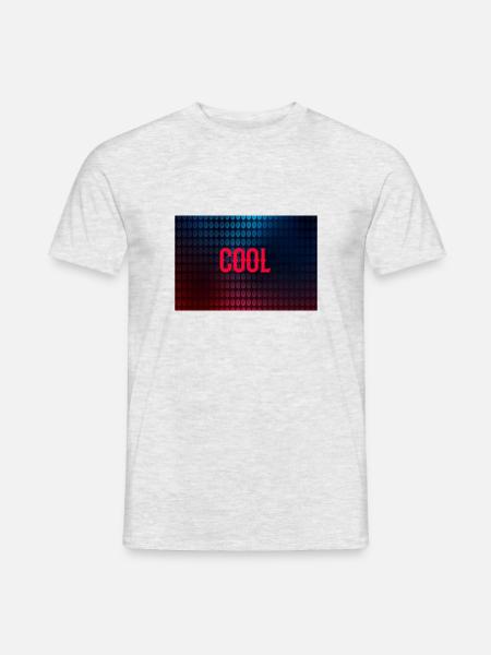 Cool blue and red - Männer T-Shirt - Grau meliert