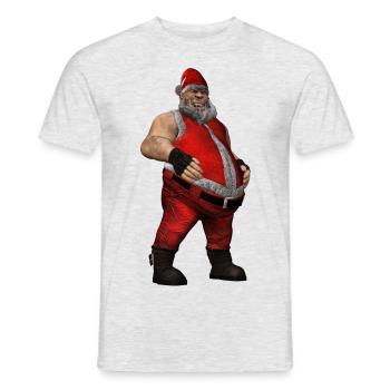 Bad Santa - Men's T-Shirt - heather grey - Front - AI Model Male 178 dark (178cm)