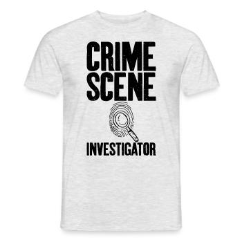 Tatortermittler Privatdetektiv Experte Grafik - Männer T-Shirt - Grau meliert - Vorne - AI Model Male 178 dark (178cm)