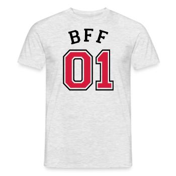 BFF 01 - best friend 01 - best friend - friends - Men's T-Shirt - heather grey - Front - AI Model Male 178 dark (178cm)