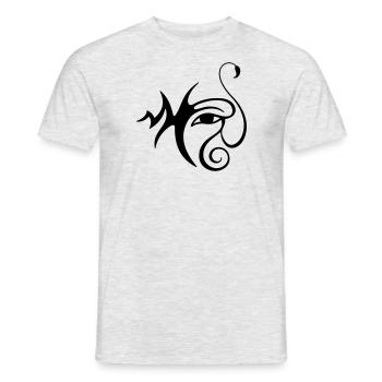 Œil-Scorpion 2 (monochrome) - T-shirt homme - gris chiné - Devant - AI Model Male 178 dark (178cm)