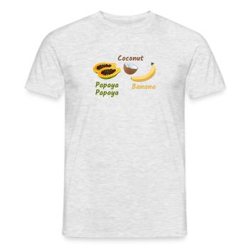 Papaya Coconut Banana Banana Coconut - Men's T-Shirt - heather grey - Front - AI Model Male 178 dark (178cm)