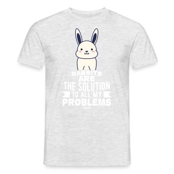 Lapin rongeur Lapin Pet - T-shirt homme - gris chiné - Devant - AI Model Male 178 dark (178cm)