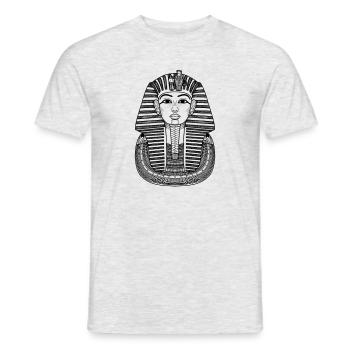 Tutanchamun Pharao Ägypten Mumien Design - Männer T-Shirt - Grau meliert - Vorne - AI Model Male 178 dark (178cm)