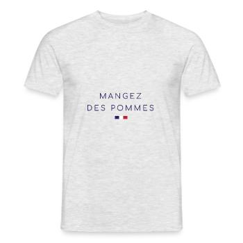 Mangez des pommes - T-shirt homme - gris chiné - Devant - AI Model Male 178 dark (178cm)