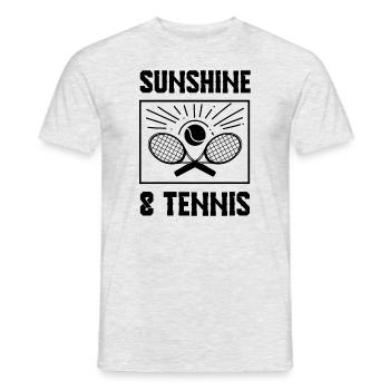 Joueur de tennis d'été Sports de balle Hobby - T-shirt homme - gris chiné - Devant - AI Model Male 178 dark (178cm)