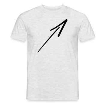 Arrow Symbol 12 Artboard 12 - Men's T-Shirt - heather grey - Front - AI Model Male 178 dark (178cm)