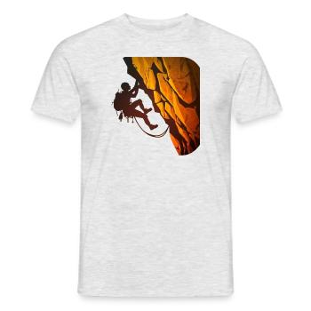 KLETTERN KLETTERN BERGSTEIGER NATURWALD - Männer T-Shirt - Grau meliert - Vorne - AI Model Male 178 dark (178cm)