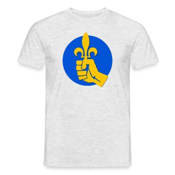 Poing Lys - T-shirt homme - gris chiné - Devant - AI Model Male 178 dark (178cm)