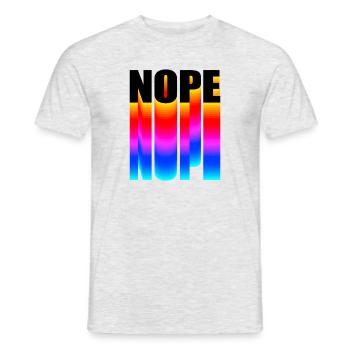Nope NOPE nope - Men's T-Shirt - heather grey - Front - AI Model Male 178 dark (178cm)