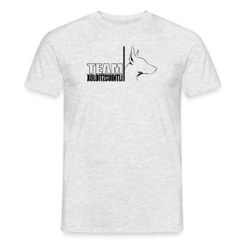 TEAM Xoloitzcuintli Hunde Hund Wilsigns - Männer T-Shirt - Grau meliert - Vorne - AI Model Male 178 dark (178cm)