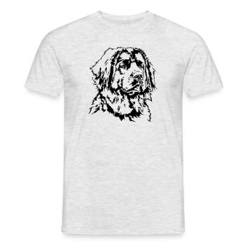 LEONBERGER Wilsigns dog portrait dogs dog motif - Men's T-Shirt - heather grey - Front - AI Model Male 178 dark (178cm)