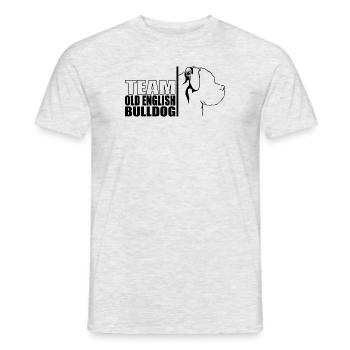 TEAM Old English Bulldog Chien Chien Wilsigns - T-shirt homme - gris chiné - Devant - AI Model Male 178 dark (178cm)