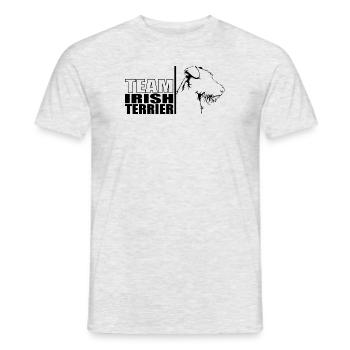 TEAM Irish Terrier Chien Chien Wilsigns - T-shirt homme - gris chiné - Devant - AI Model Male 178 dark (178cm)