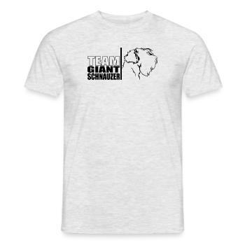 TEAM Giant Schnauzer Hunde Hund Wilsigns - Männer T-Shirt - Grau meliert - Vorne - AI Model Male 178 dark (178cm)