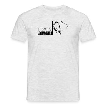 TEAM Langhaardackel Hunde Hund Wilsigns - Männer T-Shirt - Grau meliert - Vorne - AI Model Male 178 dark (178cm)