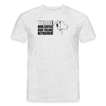 ÉQUIPE Nouvelle-Écosse Duck Tolling Retriever Wilsigns - T-shirt homme - gris chiné - Devant - AI Model Male 178 dark (178cm)
