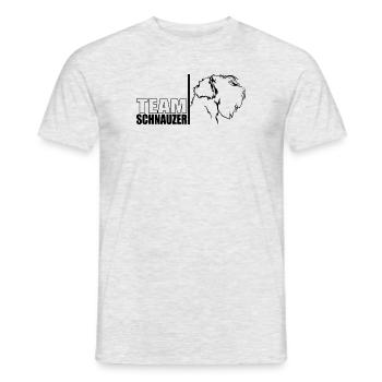 TEAM Schnauzer Hunde Hund Wilsigns - Männer T-Shirt - Grau meliert - Vorne - AI Model Male 178 dark (178cm)