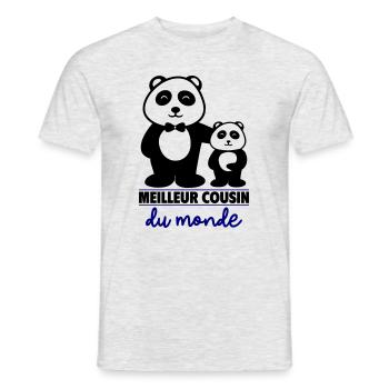meilleur cousin - T-shirt homme - gris chiné - Devant - AI Model Male 178 dark (178cm)