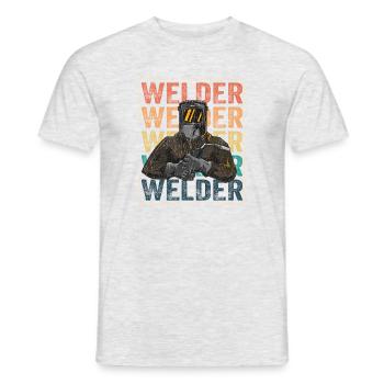 Soudeur Rétro - T-shirt homme - gris chiné - Devant - AI Model Male 178 dark (178cm)