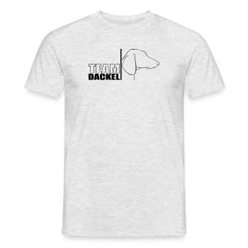 TEAM Dackel Hunde Hund Wilsigns - Männer T-Shirt - Grau meliert - Vorne - AI Model Male 178 dark (178cm)