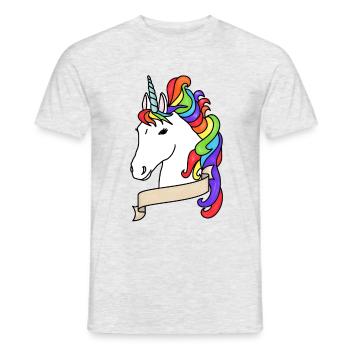 Unicorn - Ajuster / Modifier / Créer - Ajoutez votre propre police - T-shirt homme - gris chiné - Devant - AI Model Male 178 dark (178cm)