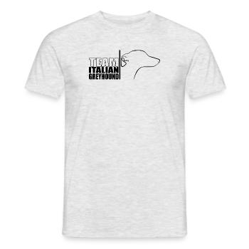 TEAM Italian Greyhound Hunde Hund Wilsigns - Männer T-Shirt - Grau meliert - Vorne - AI Model Male 178 dark (178cm)