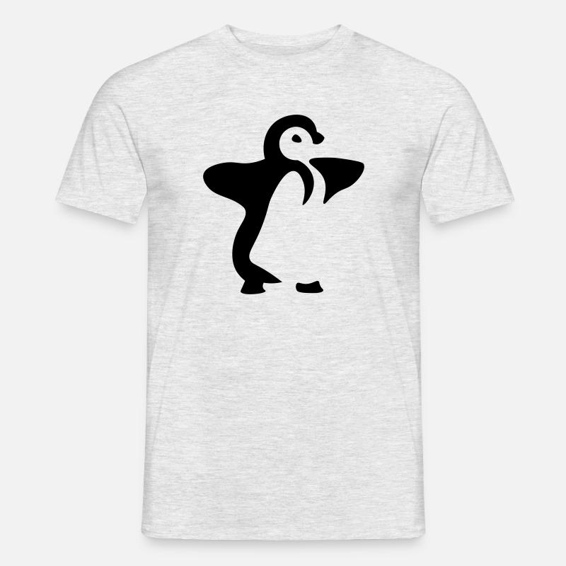 Baby Pinguin - Pinguinbaby - Männer T-Shirt - Grau meliert