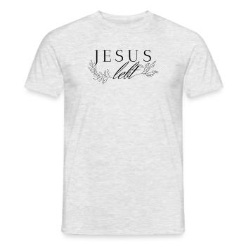 Jesus lebt - Männer T-Shirt - Grau meliert - Vorne - AI Model Male 178 dark (178cm)