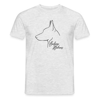 BELGIAN MALINOIS Profil Chiens Wilsigns - T-shirt homme - gris chiné - Devant - AI Model Male 178 dark (178cm)