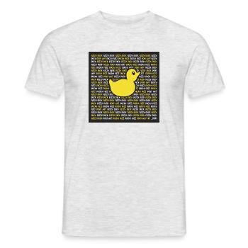 Fuzzy Duck, Ducky Fuzz, Conception de jeux à boire - T-shirt homme - gris chiné - Devant - AI Model Male 178 dark (178cm)