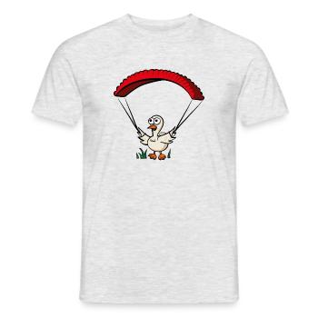 Groundhendl Groundhandling Hendl Parapente - T-shirt homme - gris chiné - Devant - AI Model Male 178 dark (178cm)