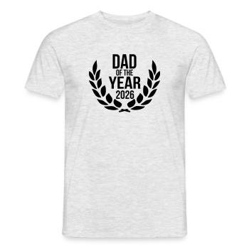 Dad of the year 2026 Father Baby Dad 2026 Father's Day - Men's T-Shirt - heather grey - Front - AI Model Male 178 dark (178cm)