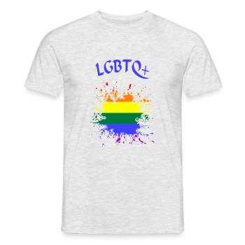 LGBTQ Splash - Männer T-Shirt - Grau meliert - Vorne - AI Model Male 178 dark (178cm)