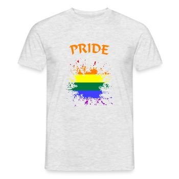 LGBTQ Pride Kleks splash - Männer T-Shirt - Grau meliert - Vorne - AI Model Male 178 dark (178cm)