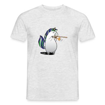 Unicorn plays trombone music trombone gift - Men's T-Shirt - heather grey - Front - AI Model Male 178 dark (178cm)