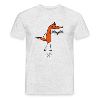 Smart reader - Men's T-Shirt - heather grey - Front - AI Model Male 178 dark (178cm)