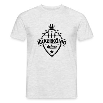 Kickerkönig - Männer T-Shirt - Grau meliert - Vorne - AI Model Male 178 dark (178cm)