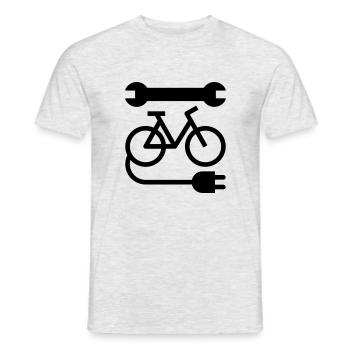 E-bike Werkstatt - Männer T-Shirt - Grau meliert - Vorne - AI Model Male 178 dark (178cm)