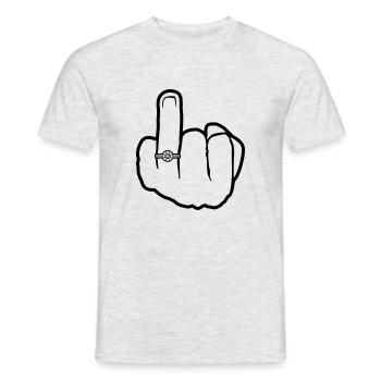 Ehering Hand Hochzeit - Männer T-Shirt - Grau meliert - Vorne - AI Model Male 178 dark (178cm)