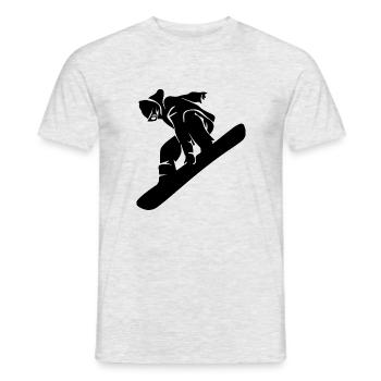 Snowboard Snowboarder - Männer T-Shirt - Grau meliert - Vorne - AI Model Male 178 dark (178cm)