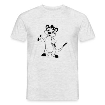 Suricate - T-shirt homme - gris chiné - Devant - AI Model Male 178 dark (178cm)