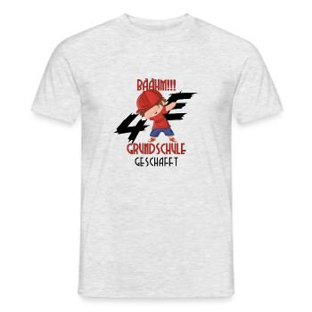 Dab Boy Grundschule - Männer T-Shirt - Grau meliert - Vorne - AI Model Male 178 dark (178cm)