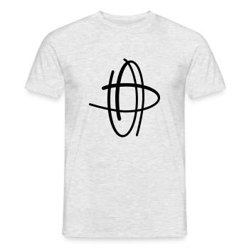 Abstrakte Form | Einfach, Elegant und Modern - Männer T-Shirt - Grau meliert - Vorne - AI Model Male 178 dark (178cm)